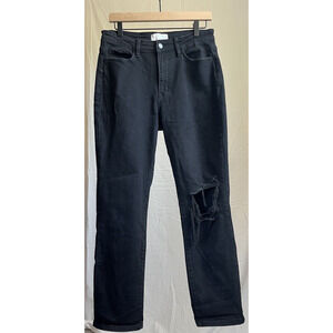 VERVET Blue Black Distressed High Rise/Stretch/Ankle/Jeans/Women's 29